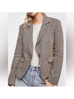 Like New Free People Chess Linen
Blazer Size XS